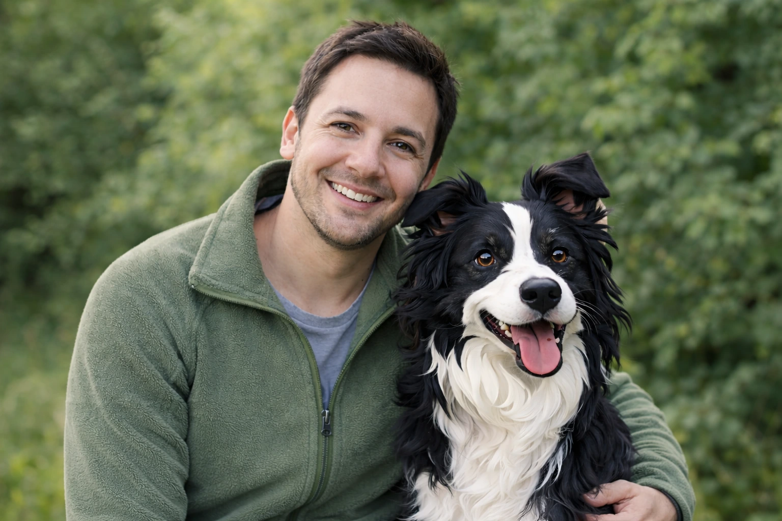 redaktor ze swoim psem